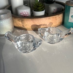 Crystal Dove tea light candle holders